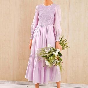 Tuckernuck Pomander Place Juliette Lavender Long Sleeve Dress